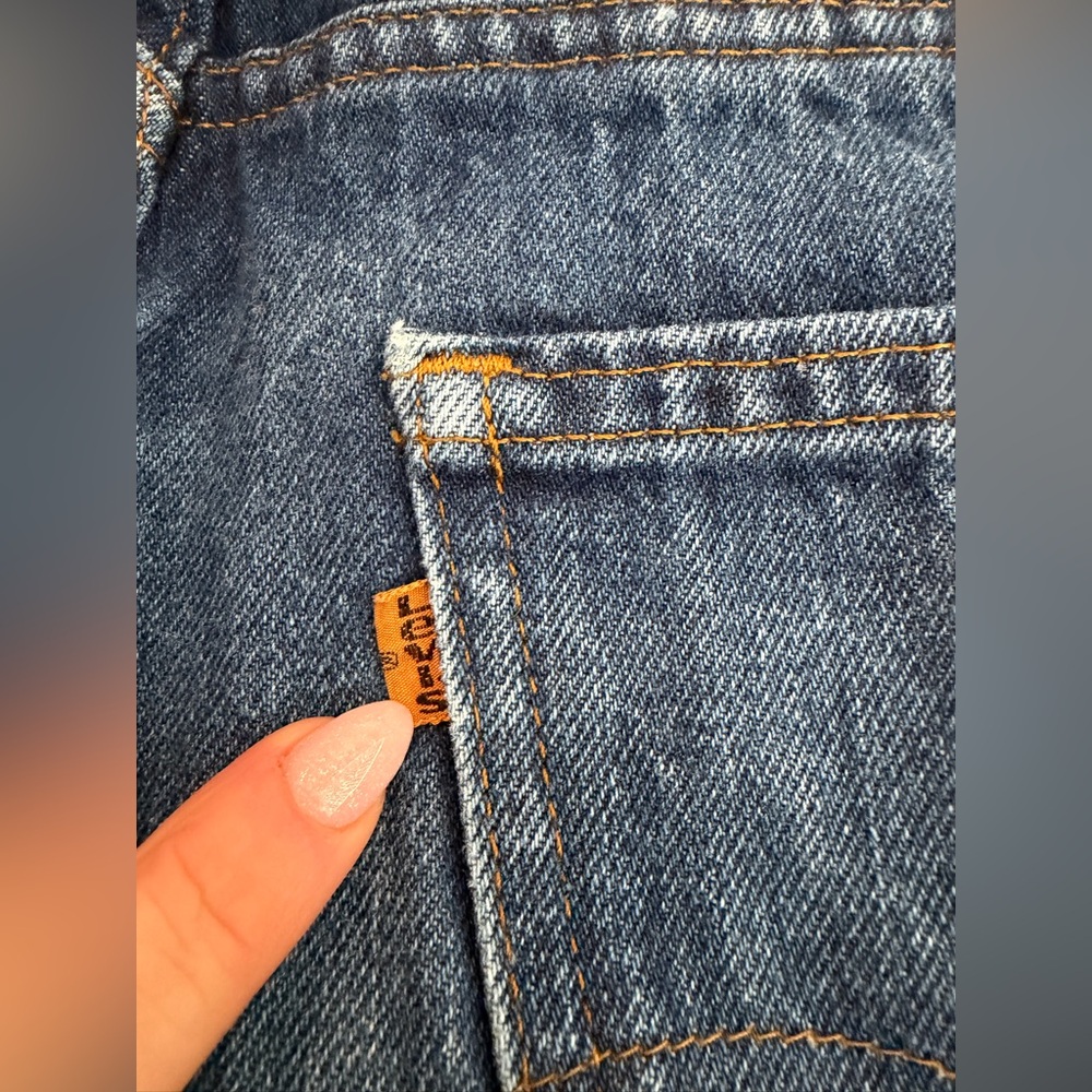 Vintage Levi’s Orange Tab 70’s 20517 0217 Denim Jeans Dark Wash Size 32 X 34 - Picture 8 of 14